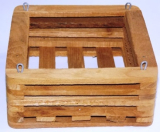 koš z teakového dřeva - 17,5 x 17,5 cm