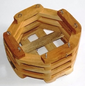 koš z teakového dřeva - 25 cm