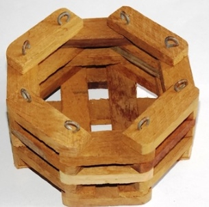 koš z teakového dřeva - 12,5 cm